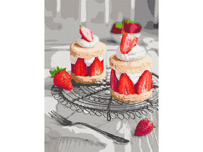 Картина за номерами "Полуничне насолода" 30*40 см. KHO5605