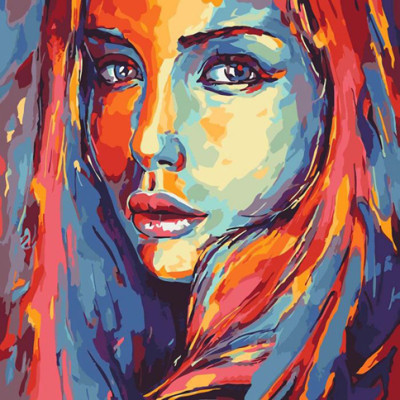 Картина за номерами Яскравий силует 2 40*40 КНО2649