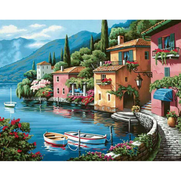 Картина за номерами Ранок на березі озера 40*50 КНО103