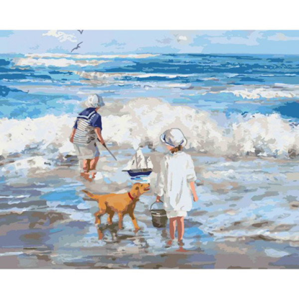 Картина за номерами Граючи з хвилями 40*50 КНО2323