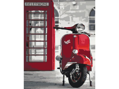 Картина за номерами Легендарна Vespa 40*50 КНО2155