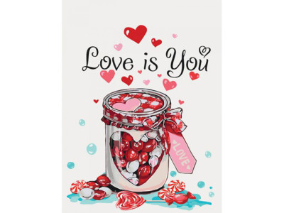 Картина за номерами Love is you 30*40 КНО5526