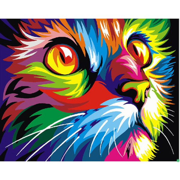 Картина за номерами Райдужний кіт 40*50 см PGX4228