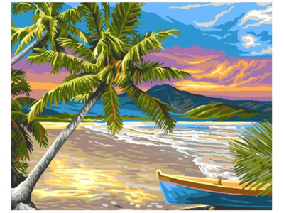 Картина за номерами "Тропічний пляж" 40х50 см GX6696