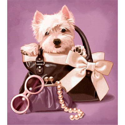 Картина за номерами "Модна собачка" тм Лавка Чудес 40 x 50 см у коробці LC20031