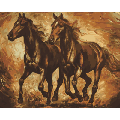 Картина за номерами "Скакуни" тм Лавка Чудес 40 x 50 см у коробці LC20142 Картина за номерами "Скакуни" тм Лавка Чудес 40 x 50 см у коробці LC20142