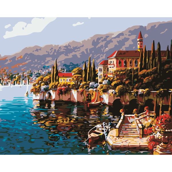 Картина за номерами "Місто біля моря" тм Лавка Чудес 40 x 50 см LC30070