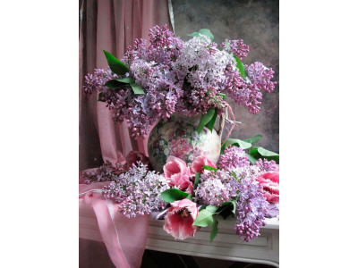 Картина за номерами "Прекрасний бузок" тм Лавка Чудес 40 x 50 см у коробці LC40054