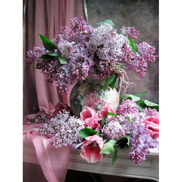 Картина за номерами "Прекрасний бузок" тм Лавка Чудес 40 x 50 см у коробці LC40054