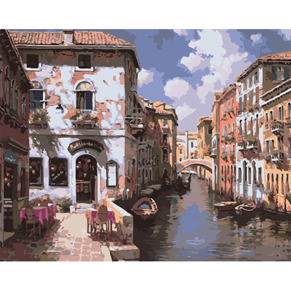 Картина за номерами "Веціанські будинки" тм Лявка Чудес 40 x 50 см у коробц LC30089