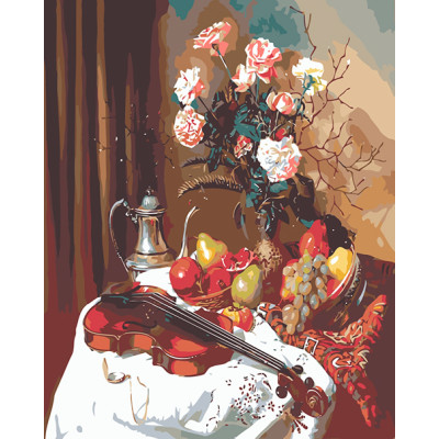 Картина за номерами "Скрипка та ваза кольорів" LC40121