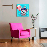 Картина за номерами "Мишеня з кулькою" 30*30 см 15548-AC