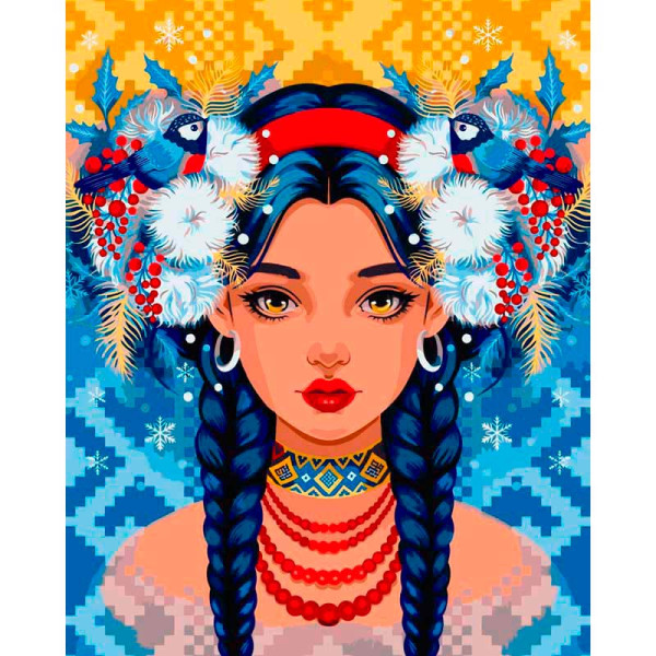 Картина за номерами "Юна зима" 40*50 см @ 10002-AC