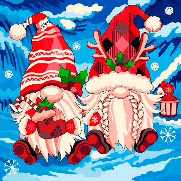 Набір для розпису "Різдвяні гноми" 40*40 см 12019-AC