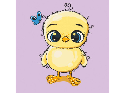 Авторська картина за номерами "Ціплятко" 30*30 см 15094-AC