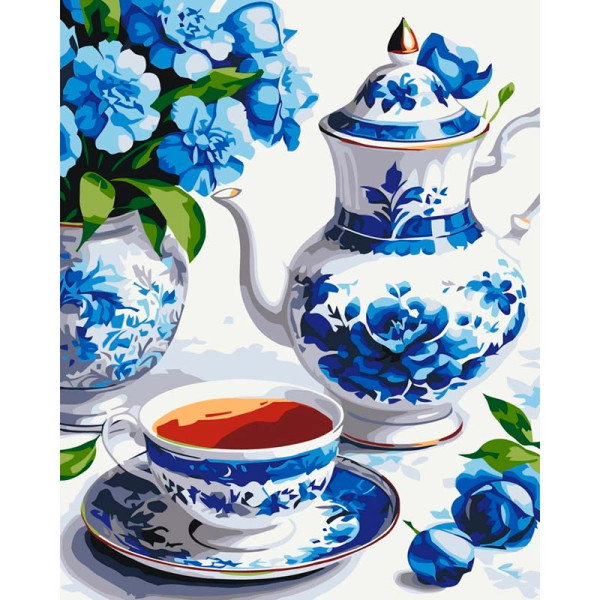 Картина за номерами ArtCraft "Натюрморт у блакитних тонах" 40*50 см 12040-AC Картина за номерами ArtCraft "Натюрморт у блакитних тонах" 40*50 см 12040-AC