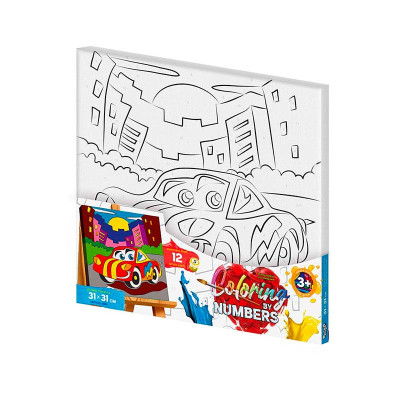 Картина за номерами "Coloring by numbers" Danko Toys Автомобіль 31см*31см CBN-01-07