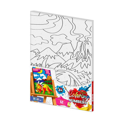 Картина за номерами "Coloring by numbers" Danko Toys Динозавр 31см*21см CBN-02-09