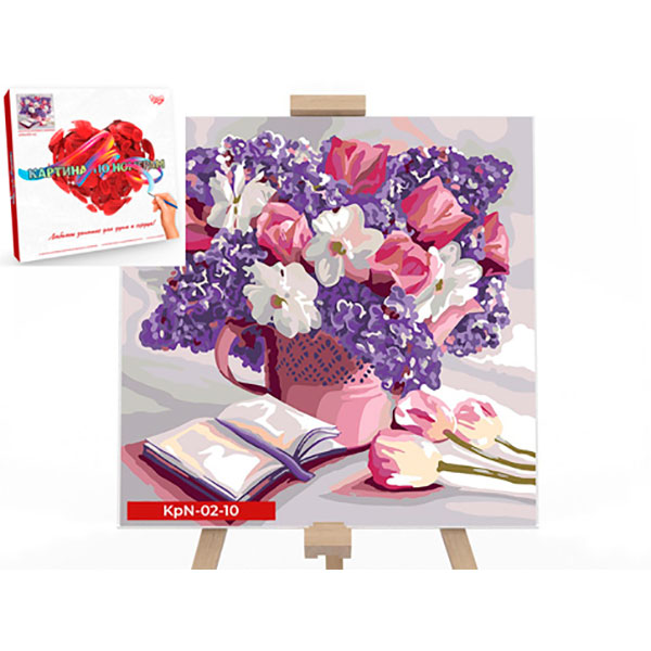 Креативна творчість "Картина за номерами на полотні "Весняний букет" 40см*4 KpN-02-10