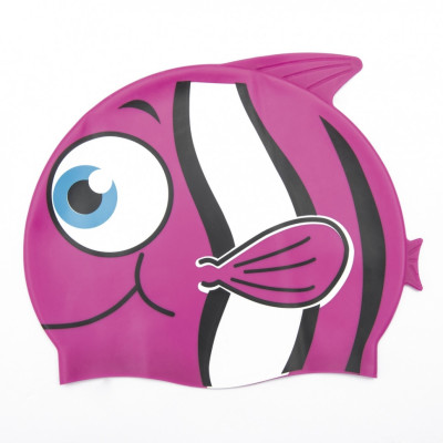 Шапочка для плавания 26025 в форме рыбки(Violet)