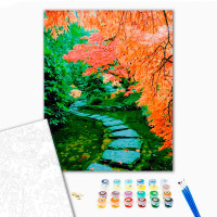 Картина за номерами Камяна доріжка восени Strateg 40х50 см GS096