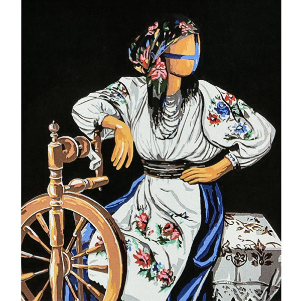 Картина за номерами Stateg Пряля на чорному фоні 40х50 см AH1151