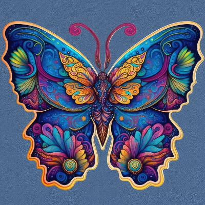 Набір для розпису-антистрес Strateg Яскравий метелик 30х30 см JCEE36807