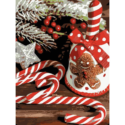 Картина за номерами Stateg Різдвяний дзвіночок 30х40 см SS1227