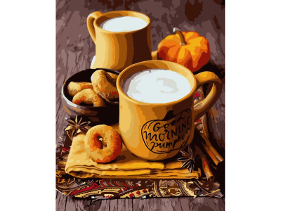 Картина за номерами Stateg Пінка молока 30х40 см SS-6595