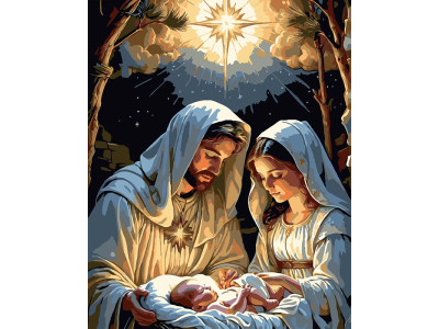 Картина за номерами Stateg Різдво Христове 40х50 см VG003