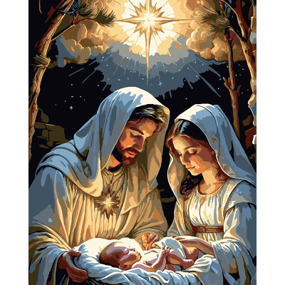 Картина за номерами Stateg Різдво Христове 40х50 см VG003