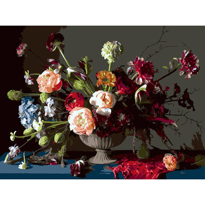 Картина за номерами Strateg Розкішний букет 30Х40 см SS-1271