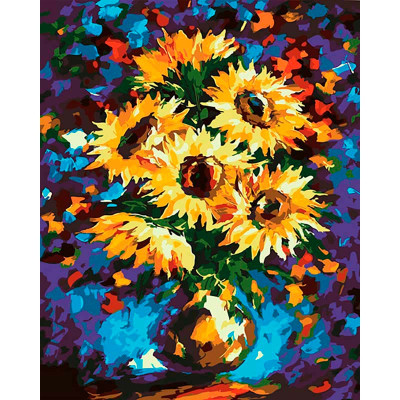 Картина за номерами квіти "Нічні соняшники" LC40117 Картина за номерами квіти "Нічні соняшники" LC40117