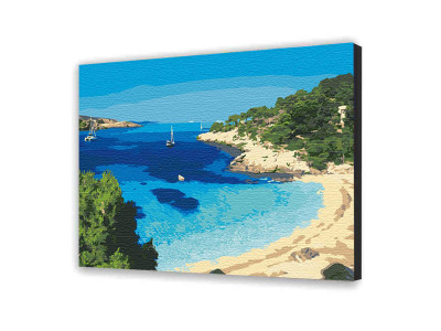 Картина за номерами "Блакитна лагуна. Кіпр" 40*50 см 10581-AC