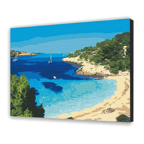 Картина за номерами "Блакитна лагуна. Кіпр" 40*50 см 10581-AC