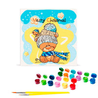 Картина за номерами "Різдвяний ведмедик" 30*30 см 15552-AC