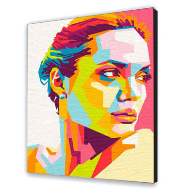 Картина за номерами з лаком ArtCraft "Анджеліна Джолі" 40*50 см 10296-AC
