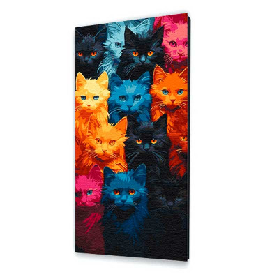 Картина за номерами "Котяча палітра" 40*80 см 11524-AC Картина за номерами "Котяча палітра" 40*80 см 11524-AC