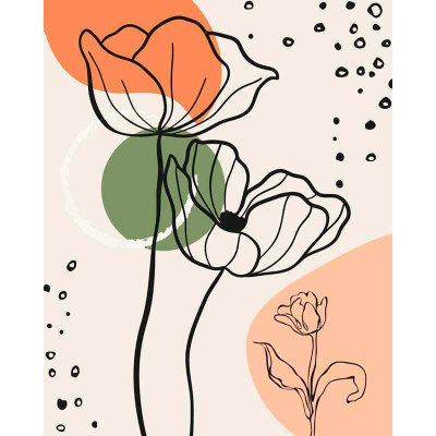 Картина за номерами "Щасливі квіти 1" 40*50 см 13064-AC Картина за номерами "Щасливі квіти 1" 40*50 см 13064-AC