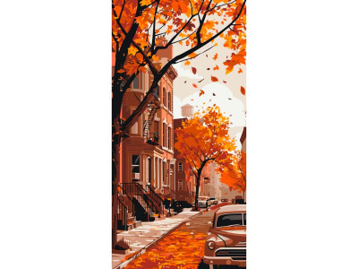Картина за номерами "Осінь у місті" ArtCraft 40*80 см 11062-AC