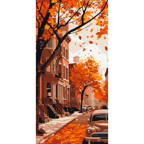 Картина за номерами "Осінь у місті" ArtCraft 40*80 см 11062-AC