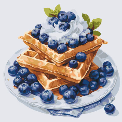 Картина за номерами Art Craft "Чорничний десерт" 40x40 см 12041-AC