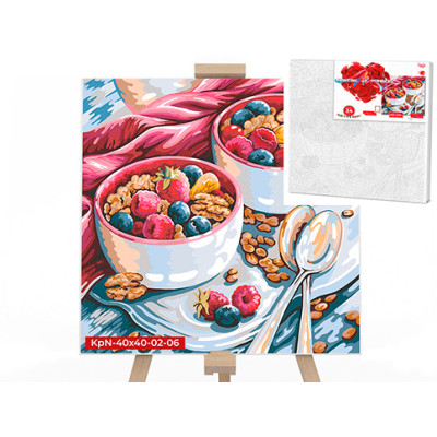 Картина за номерами десерт 40x40 см KpNe-40х40-02-06 Картина за номерами десерт 40x40 см KpNe-40х40-02-06