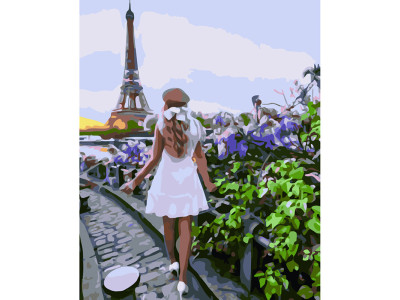 Картина за номерами Прогулянка Парижем Strateg 30х40 см SS-6561