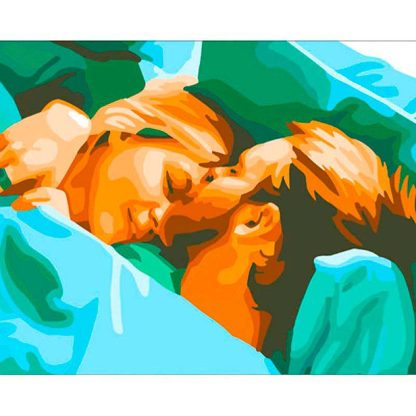 Картина за номерами Ранок закоханих Strateg 40х50 см GS796