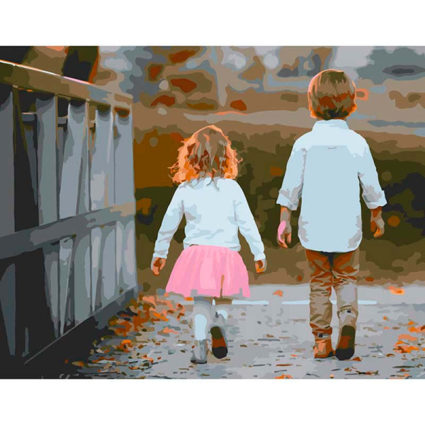 Картина за номерами Дитинство Strateg 40х50 см GS218