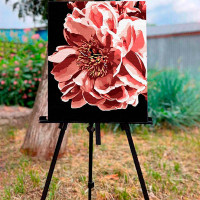 Картина за номерами Ніжна квітка Strateg на чорному фоні 40х50 см AH1039 Картина за номерами Ніжна квітка Strateg на чорному фоні 40х50 см AH1039