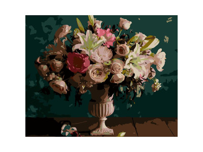 Картина за номерами Strateg Розкішний світлий букет 40x50 см VG022