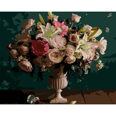 Картина за номерами Strateg Розкішний світлий букет 40x50 см VG022