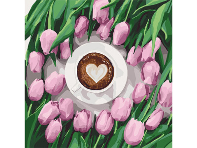 Картина за номерами "Кава для коханої" 40x40 см КНО5561